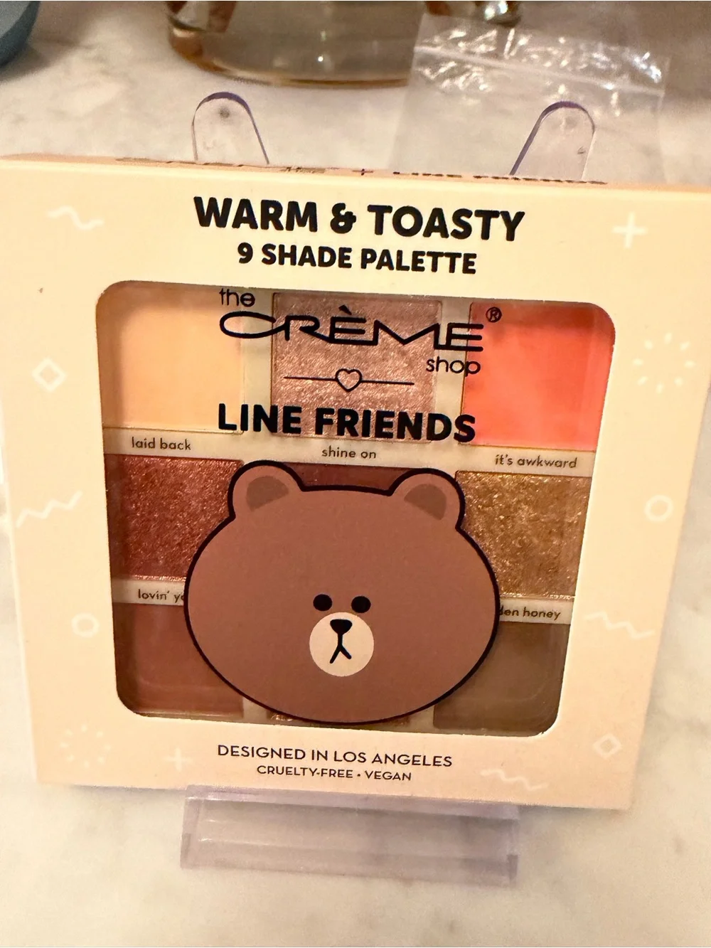 Crème shop nib Warm & Toasty Line Friends 9-Shade Palette - Brown/Gold/Orange